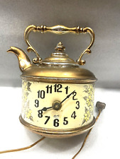 Vintage   Mid Century Modern Rare  Spartus teapot clock Runs picture