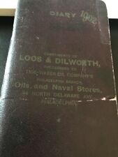 Diary 1902 Loos & Dilworth Oils Philadelphia PA Old Colorful Miniature Maps A768 picture