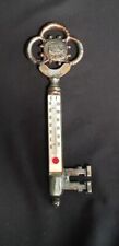 Vintage Bergen Metal Skeleton Key Thermometer - Works picture