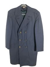 WWII Air Force Military Men Size 39S Navy Blue Wool Overcoat E-8549 /84059397896 picture