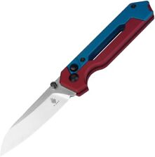 Kizer Hyper Button Lock Folding Knife Blue/Red Aluminum Handle S35VN Ki3632A1 picture