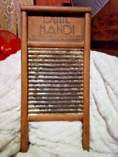 Used Vintage Columbus Washboard Co. Dubl Handi Wooden Rustic/Primitive Washboard picture