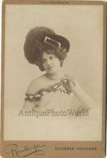 Eugenie Fougere beautiful French singer actress in fantastic dress antique photo picture