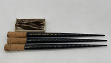 Lot 3 Vtg Dip Nib Pen Holders Calligraphy Wood Cork 2 Reliance & Faber w/ Nibs picture