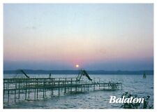 Balaton Lake Sunset Posted Wob Cancel Chrome Postcard picture