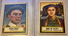 1952 Topps Look 'n See 2 Cards Anne of Cleves & Wilbur Wright Good-Ex picture