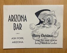 Vintage Arizona Bar Ash Fork Arizona Risque Christmas Card Route 66 Advertising picture