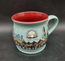 2023 Chicago Christkindlmarket Holiday Christmas Mug - Blue & Red Squat Cup picture