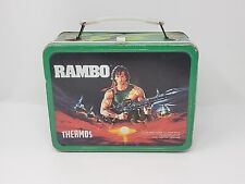 Vintage 1985 Rambo Sylvester Stallone Metal Steel Lunch Box, No Thermos picture