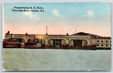1914 Pennsylvania Rail Road Ferry From River Camden New Jersey Posted Postcard picture