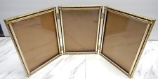Vintage Gold Tone Trifold Frame picture