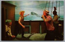 Honolulu HI Hawaii Wax Museum Whaling in the Pacific Sailors c1950s Postcard picture
