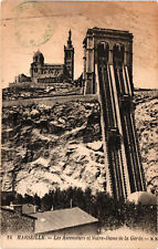 Marseille Les Ascenseurs et Notre Dame La Garde Postcard Levy Fils & C Unposted picture