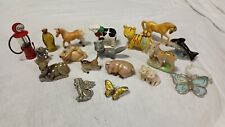 Miniature Vintage lot of small ceramic pottery animals And Figurines  picture