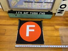 R27/30 1984 NY NYC SUBWAY ROLL SIGN F LINE BROOKLYN CONEY ISLAND KINGS HIGHWAY picture