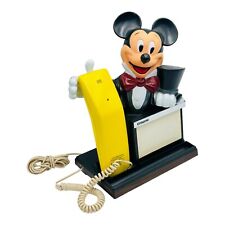 Vintage Walt Disney Mickey Mouse Phone With Message Pad Unisonic Model 6050 picture