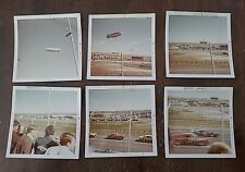Lot of 6 Can-Am Race Car Polaroid Photos with Goodyear Blimp - 1969 Laguna Rare picture