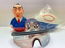 Lot of Presidential Candidate Dole Items - Squeak Toy, Pin, Football, Sunglasses picture