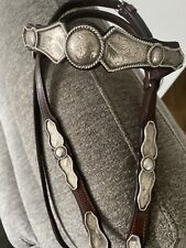 Beautiful STERLING Silver Headstall horse bridle Show picture