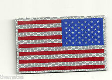 AMERICAN FLAG REVERSED INFRARED INFRA RED  IR PATCH HOOK AND LOOP picture