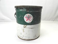 VINTAGE TEXACO MARKAF HEAVY DUTY 2 35 POUND GREASE CAN W/ LID EMPTY PRE-OWNED  picture
