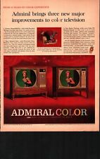 1963 Admiral Color TV Television Set SP-26 Chassis Sonar Wireless Remote Ad b1 picture