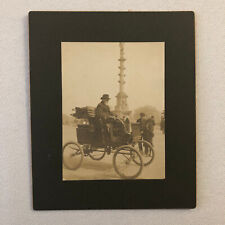 Antique Photo Photograph 1902 Man in Early Automobile Car Chase Manhattan Bank picture