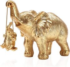 Statue Gold Elephant Decor Bring Good Luck Health Strength Mom Gifts Decorations picture