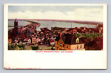 Duluth Minnesota Point and Harbour Undivided Back UDB Postcard picture
