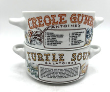 2 Ljungberg Turtle Soup & Creole Gumbo Recipe Soup Bowls New Orleans Restaurants picture