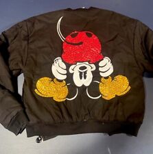 Vintage RARE Mickey & Co bomber jacket Sequin Mickey Mouse Disney Jacket Size S picture