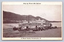 J99/ Portsmouth Ohio Postcard Scioto County c1910 Wharf Steamer 455 picture