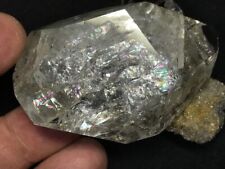 MAGNIFICENT MULTIPLE RAINBOWS : LARGE HERKIMER DIAMOND CLUSTER W/ DRUZE  picture