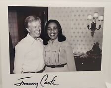 President Jimmy Carter With Coretta Scott King Signed 8x10 Photo Full Signature picture