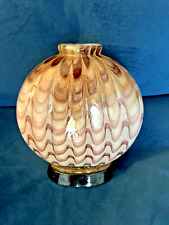 Murano Dale Tiffany Art Glass Favrile FLORAL VASE Label RARE Must SEE 8 1/2