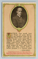 Battle Creek MI-Michigan, Portrait C.W. Post, Writing, Vintage Postcard picture