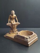 1930's Art Deco Nude Woman/Lady Trinket Dish Ashtray Metal picture