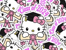 Class of 2024 Hello Kitty Graduation Vinyl Sticker  picture