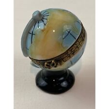 Vintage World Globe Trinket Box / Flip Top Globe Ring Box / Jewelry Storage Trin picture