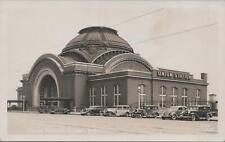 RPPC Postcard Union Station Tacoma Washington Vintage Cars  picture