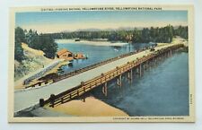 Yellowstone National Park Fishing Bridge Yellowstone River Postcard D2 picture