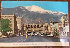 pikes peak avenue Colorado Springs Post Card- Jumbo 1964 Canclation DEC 30TH picture
