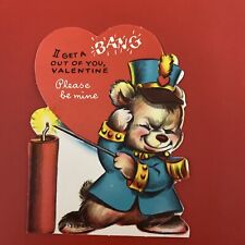 60’s VTG Valentine- Bear Lighting Dynamite- I Get A Bang Out Of You Valentine picture