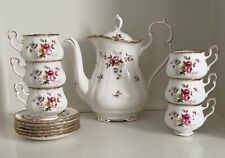 Royal Albert Tenderness Pitcher With Lid And Set Of 6 Princess Cups And Saucers picture