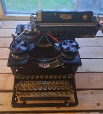Vintage Antique Royal 10 Typewriter Beveled Glass Side Panels Parts Repair Decor picture