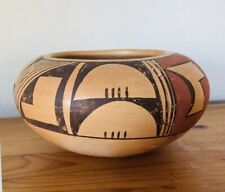 Rare Vintage Polychrome Pottery Hopi-Tewa Bowl by Laura Chapella Tomosie picture