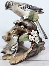 Homco 1979 Vintage Masterpiece Porcelin, Two Mockingbird Figurines on Branch picture