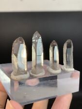16Gram Stunning Terminated Damage Free Natural Clear Quartz 4 Pieces Crystal Set picture