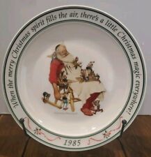 Vintage Hallmark Norman Rockwell 1985 Christmas Collector's Plate 8.25 In D picture