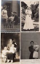 RPPC Lot of 4  Mothers with Children Babies Antique Real Photo Postcards picture